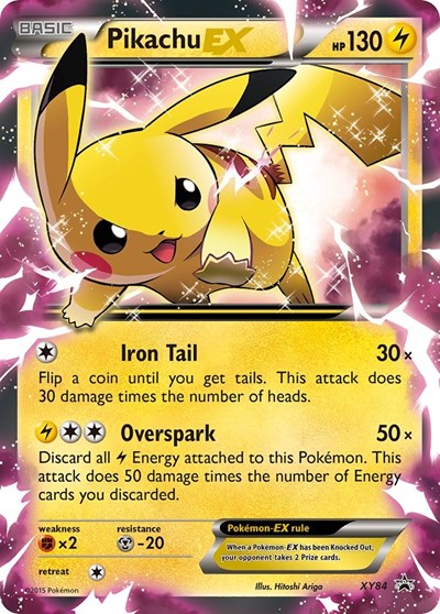 Pikachu EX - XY84 (XY Promos) Light Play Holofoil