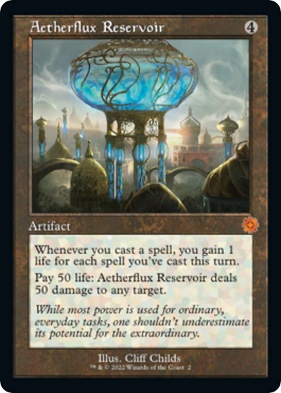 Aetherflux Reservoir (The Brothers' War: Retro Frame Artifacts) Light Play