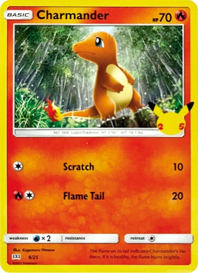 Charmander - 9 (McDonald's 25th Anniversary Promos) Light Play