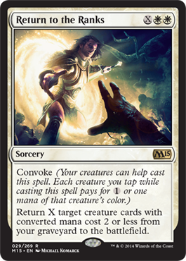 Return to the Ranks (Magic 2015 Core Set) Light Play