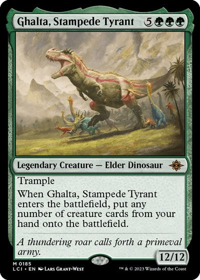 Ghalta, Stampede Tyrant (The Lost Caverns of Ixalan) Light Play