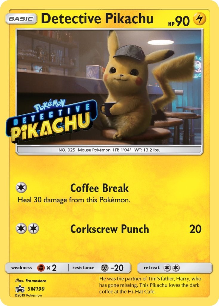 Detective Pikachu - SM190 (Stamped) [SMP - SM190]