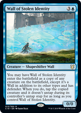 Wall of Stolen Identity (Commander 2019) Light Play