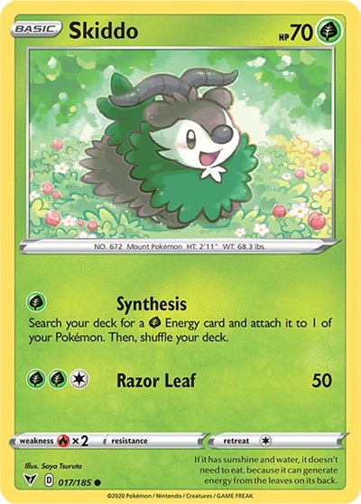 Skiddo (SWSH04: Vivid Voltage) Light Play Reverse Holofoil