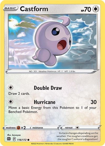 Castform (SWSH09: Brilliant Stars) Light Play Reverse Holofoil