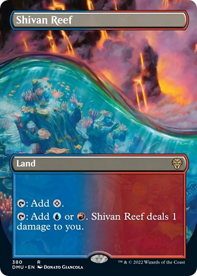 Shivan Reef (Borderless) (Dominaria United) Light Play Foil