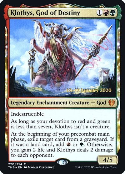 Klothys, God of Destiny (Promos: Prerelease Cards) Light Play Foil