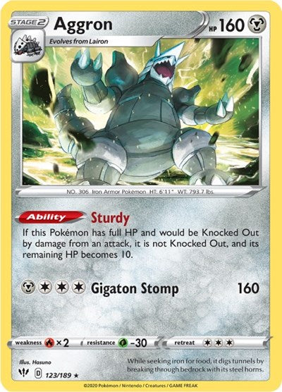 Aggron (SWSH03: Darkness Ablaze) Light Play Reverse Holofoil