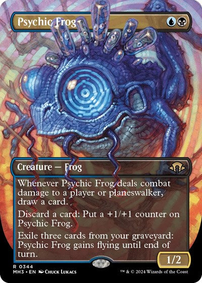 Psychic Frog (Borderless) (Modern Horizons 3) Light Play Foil