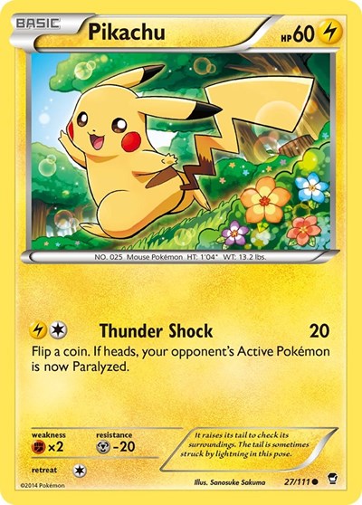 Pikachu (XY - Furious Fists) Light Play