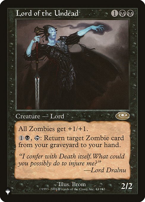 Lord of the Undead (The List) Light Play