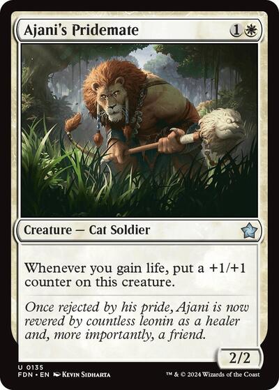 Ajani's Pridemate (Foundations) Near Mint Foil