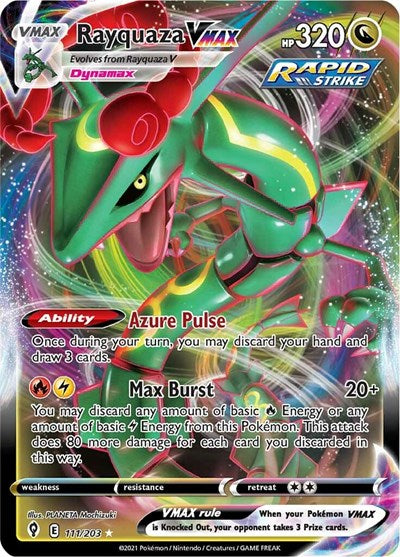 Rayquaza VMAX (SWSH07: Evolving Skies) Light Play Foil