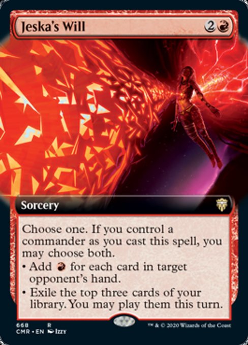 Jeska's Will (Extended Art) (Commander Legends) Light Play Foil