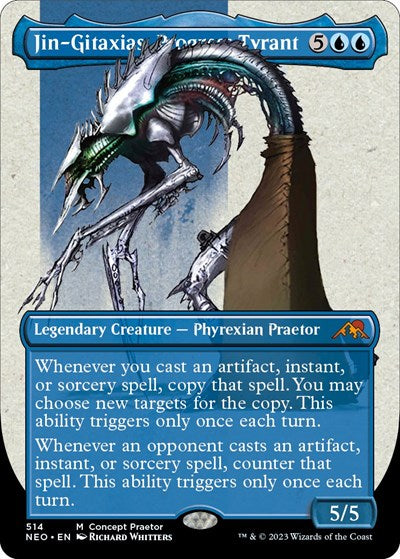 Jin-Gitaxias, Progress Tyrant (Concept Praetor) (Step-And-Compleat Foil) (Phyrexia: All Will Be One) Light Play Foil