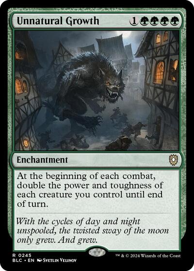 Unnatural Growth (Commander: Bloomburrow) Light Play