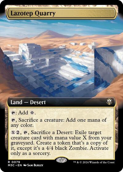 Lazotep Quarry (Extended Art) (Ripple Foil) (Commander: Modern Horizons 3) Light Play Foil