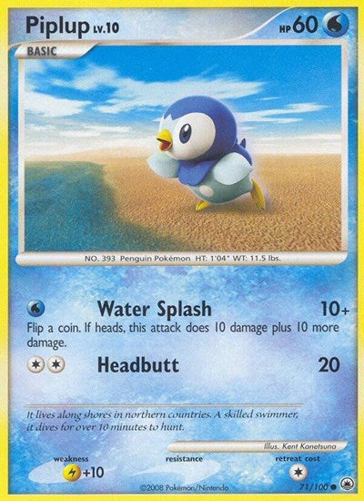 Piplup (71) (Majestic Dawn) Light Play