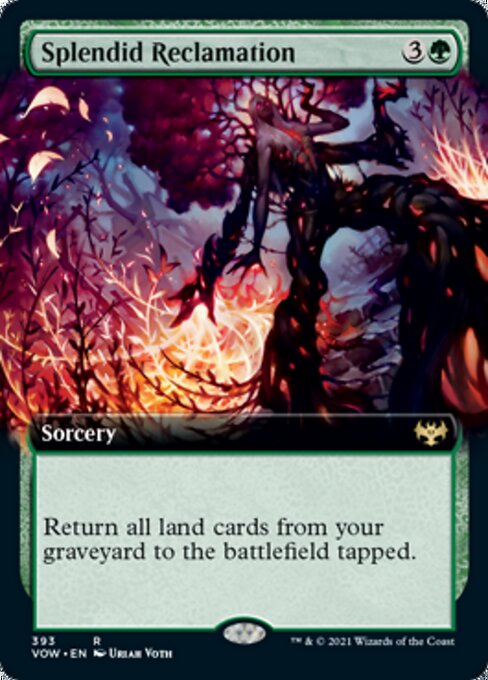 Splendid Reclamation (Extended Art) (Innistrad: Crimson Vow) Light Play Foil