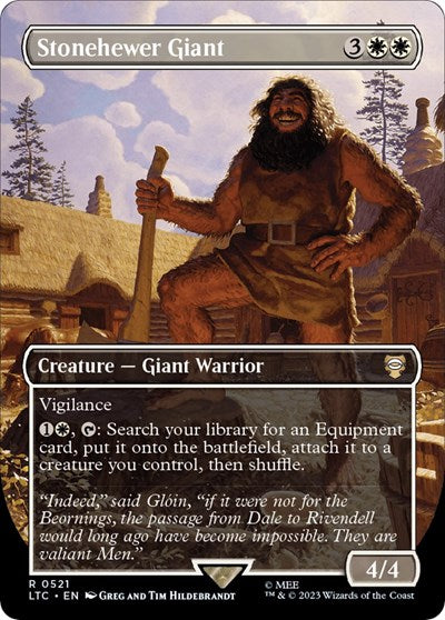 Stonehewer Giant (Borderless) (Commander: The Lord of the Rings: Tales of Middle-earth) Light Play Foil