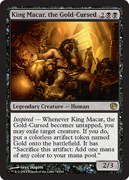 King Macar, the Gold-Cursed (Journey into Nyx) Light Play Foil