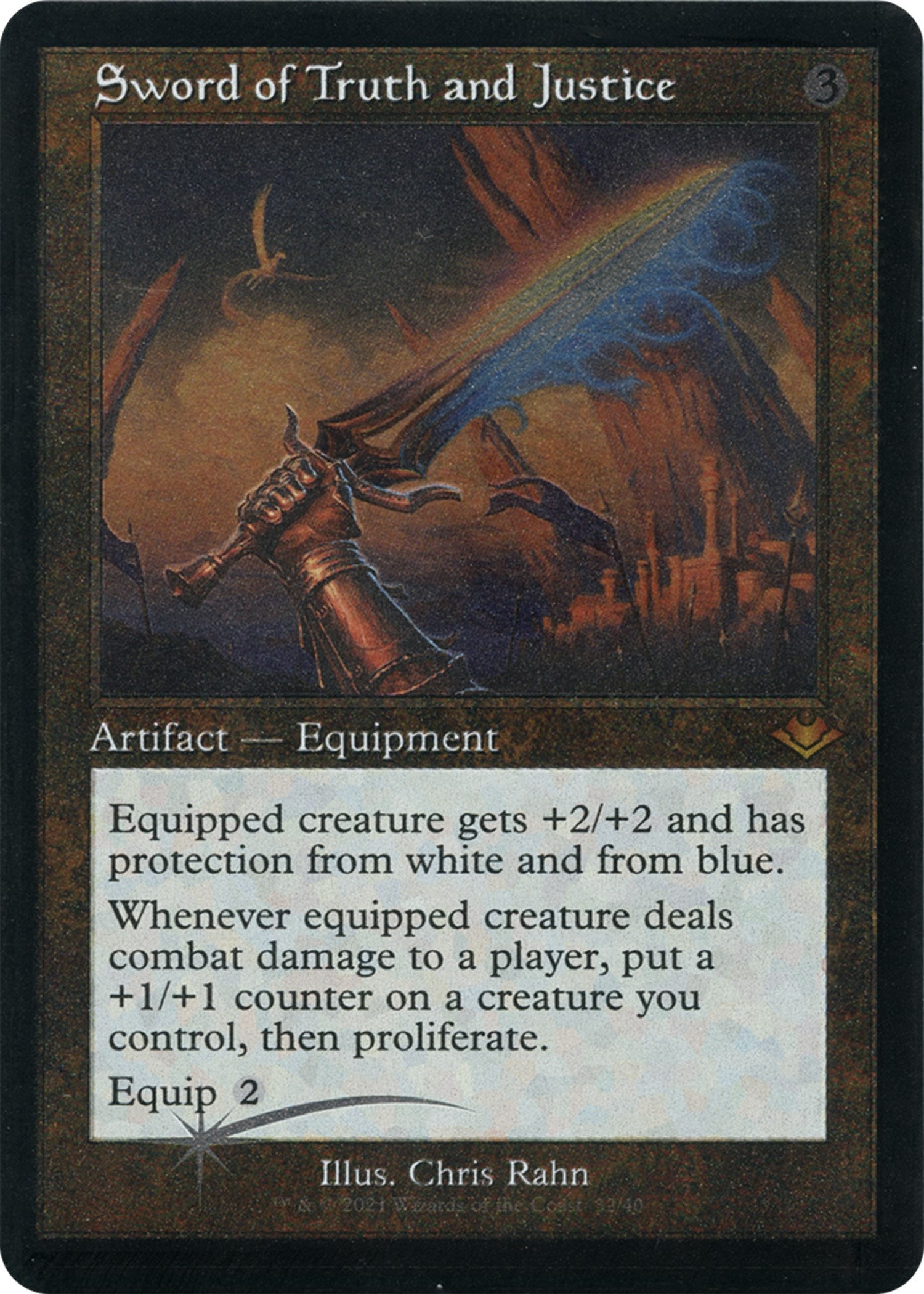 Sword of Truth and Justice (Retro Frame) (Foil Etched) [MH1 - 32]