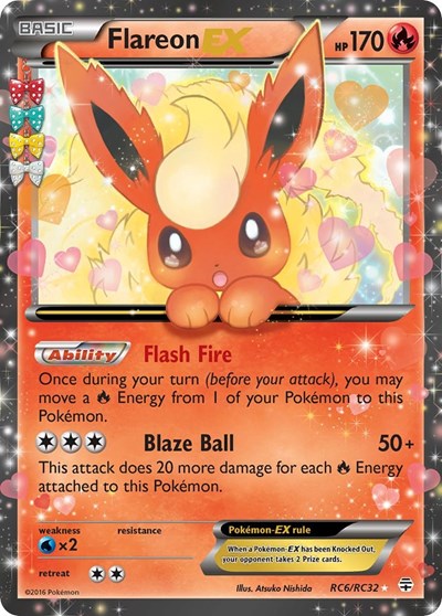 Flareon EX (Generations: Radiant Collection) Light Play Holofoil