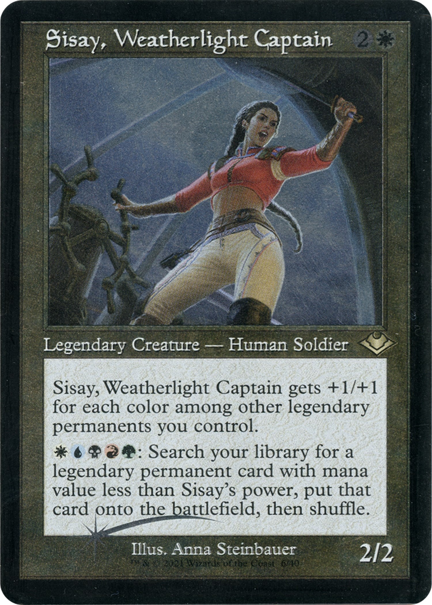 Sisay, Weatherlight Captain (Retro Frame) (Foil Etched)