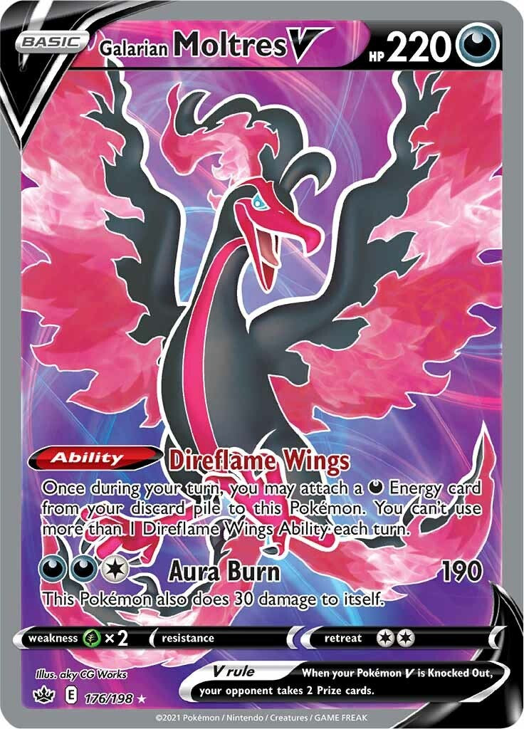 Galarian Moltres V (Full Art) [SWSH06 - 176/198]