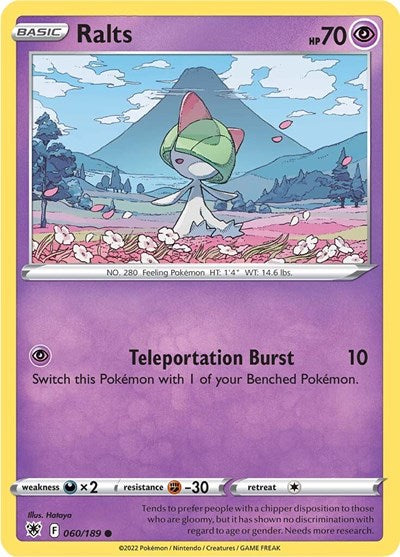 Ralts (SWSH10: Astral Radiance) Light Play Reverse Holofoil