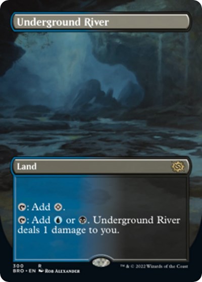 Underground River (Borderless) (The Brothers' War) Light Play Foil