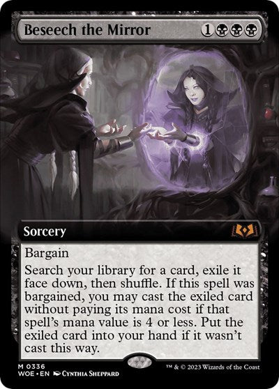 Beseech the Mirror (Extended Art) (Wilds of Eldraine) Light Play