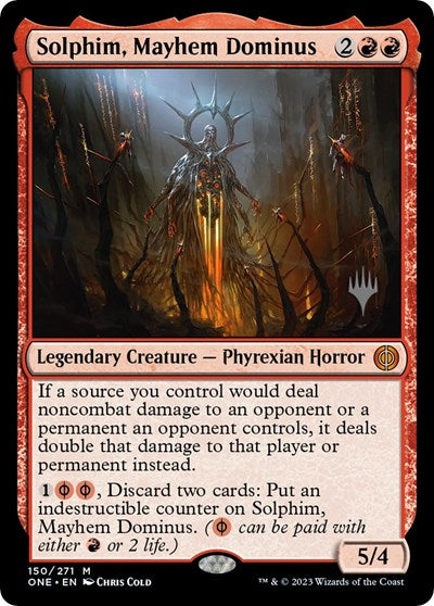 Solphim, Mayhem Dominus (Promo Pack: Phyrexia: All Will Be One) Light Play