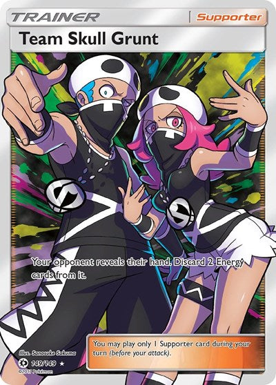 Team Skull Grunt (Full Art) (SM Base Set) Light Play Holofoil