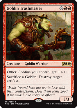 Goblin Trashmaster (Magic 2019 Core Set) Light Play