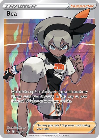 Bea (Full Art) (SWSH04: Vivid Voltage) Light Play Holofoil