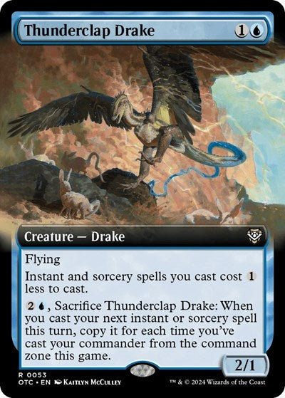 Thunderclap Drake (Extended Art) (Commander: Outlaws of Thunder Junction) Light Play