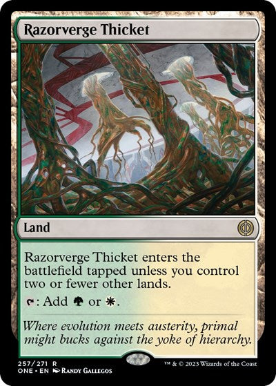 Razorverge Thicket (Phyrexia: All Will Be One) Light Play Foil