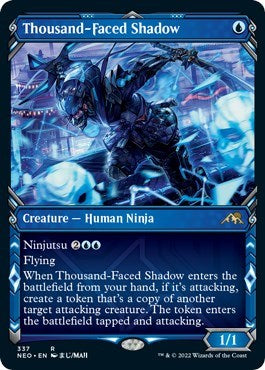 Thousand-Faced Shadow (Showcase) (Kamigawa: Neon Dynasty) Light Play Foil