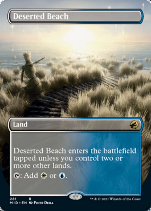 Deserted Beach (Borderless) (Innistrad: Midnight Hunt) Light Play