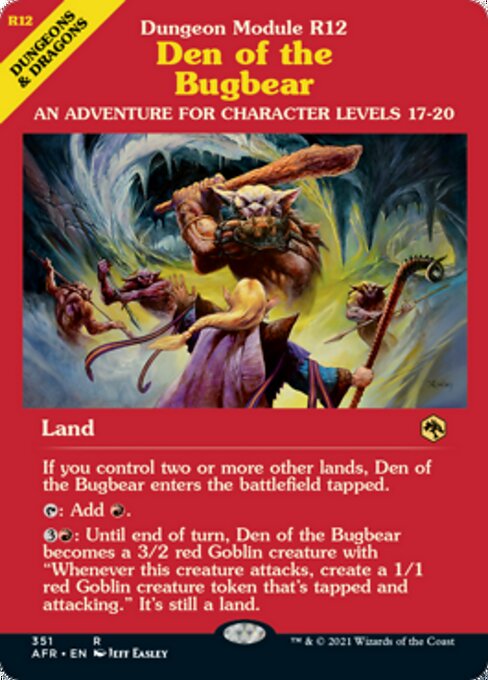 Den of the Bugbear (Showcase) (Adventures in the Forgotten Realms) Light Play Foil