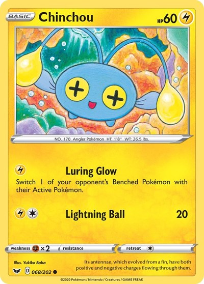 Chinchou (068) (SWSH01: Sword & Shield Base Set) Light Play