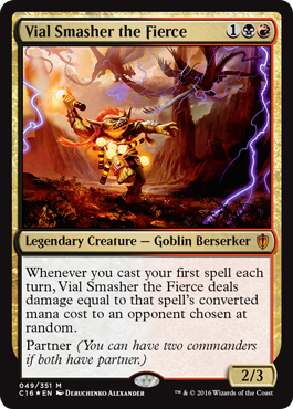 Vial Smasher the Fierce (Commander 2016 Edition) Light Play Foil