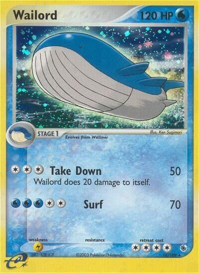 Wailord (Ruby and Sapphire) Light Play Holofoil