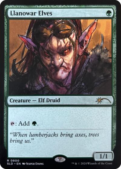 Llanowar Elves (0800) (Secret Lair) Light Play