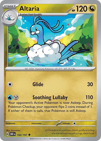 Altaria (Scarlet and  Violet: Obsidian Flames) Light Play Reverse Holofoil