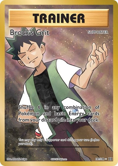 Brock's Grit (Full Art) (XY - Evolutions) Light Play Holofoil