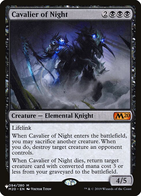 Cavalier of Night (The List) Light Play