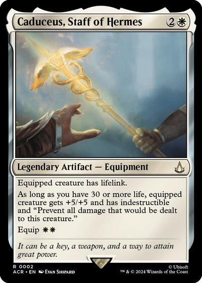 Caduceus, Staff of Hermes (Universes Beyond: Assassin's Creed) Light Play Foil