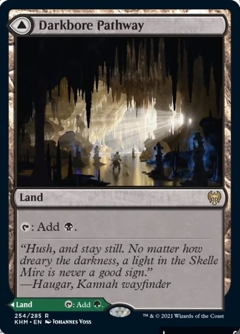 Darkbore Pathway / Slitherbore Pathway (Kaldheim) Light Play Foil